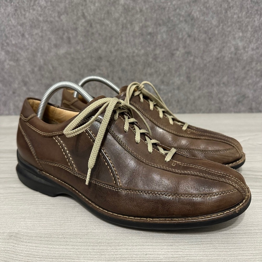 Johnston & Murphy Mens Brown Leather Lace Up Oxford Shoes 20-7477 Size 9.5